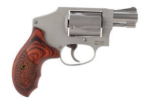 Smith and Wesson model 642 performance center revolver features an aluminum j frame